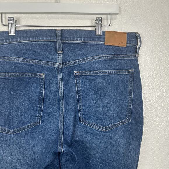 J Crew Slim Boyfriend Jeans Women Size 32 Petite Medium Wash Denim Stretch Crop - Picture 6 of 12